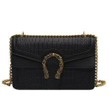 Lock Chain Shoulder Messenger Bags Elegant Female Small Square Bag Leather Bags Women Handbags